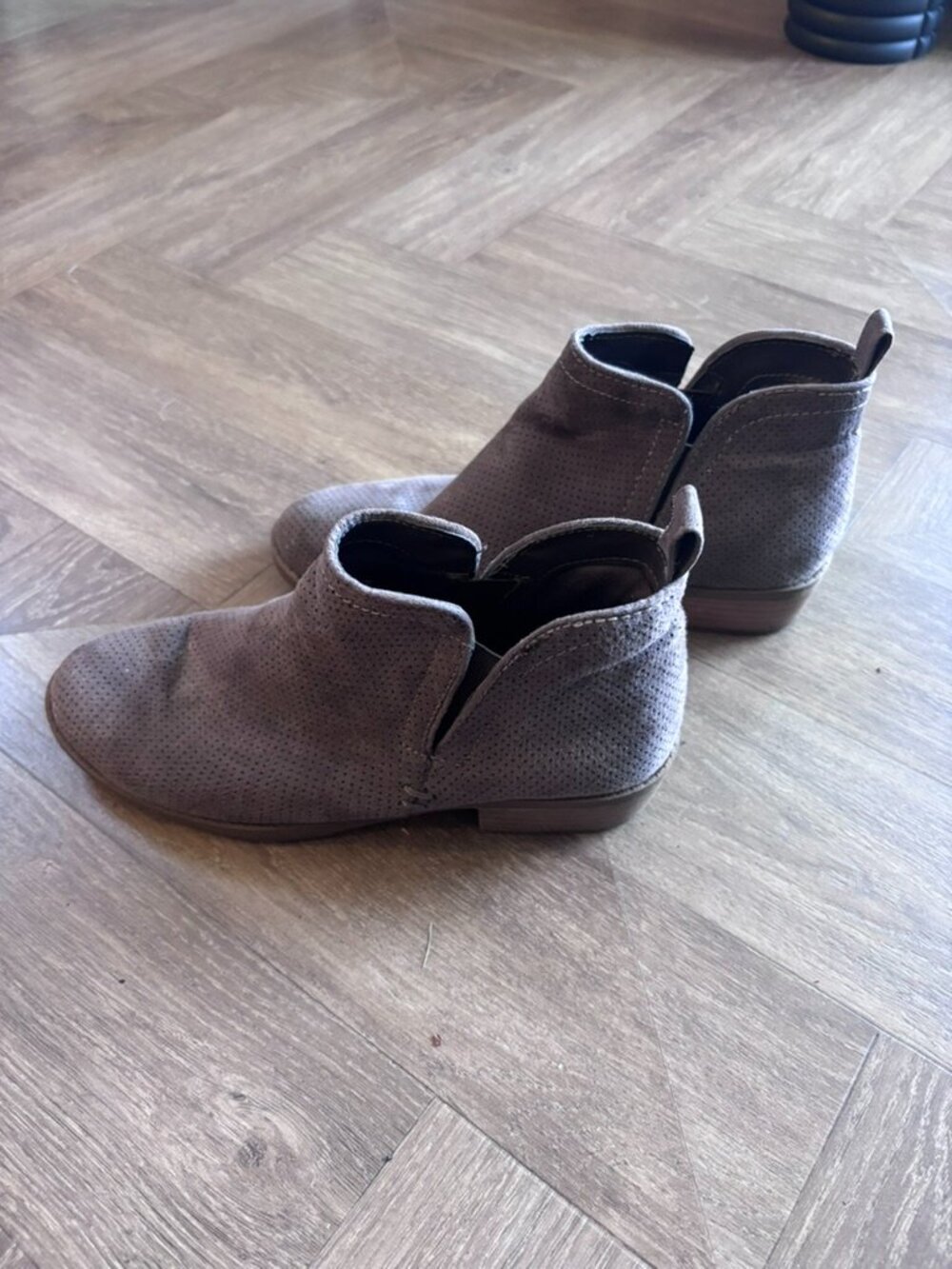 Target Universal Thread Gray Perforated Ankle Booties